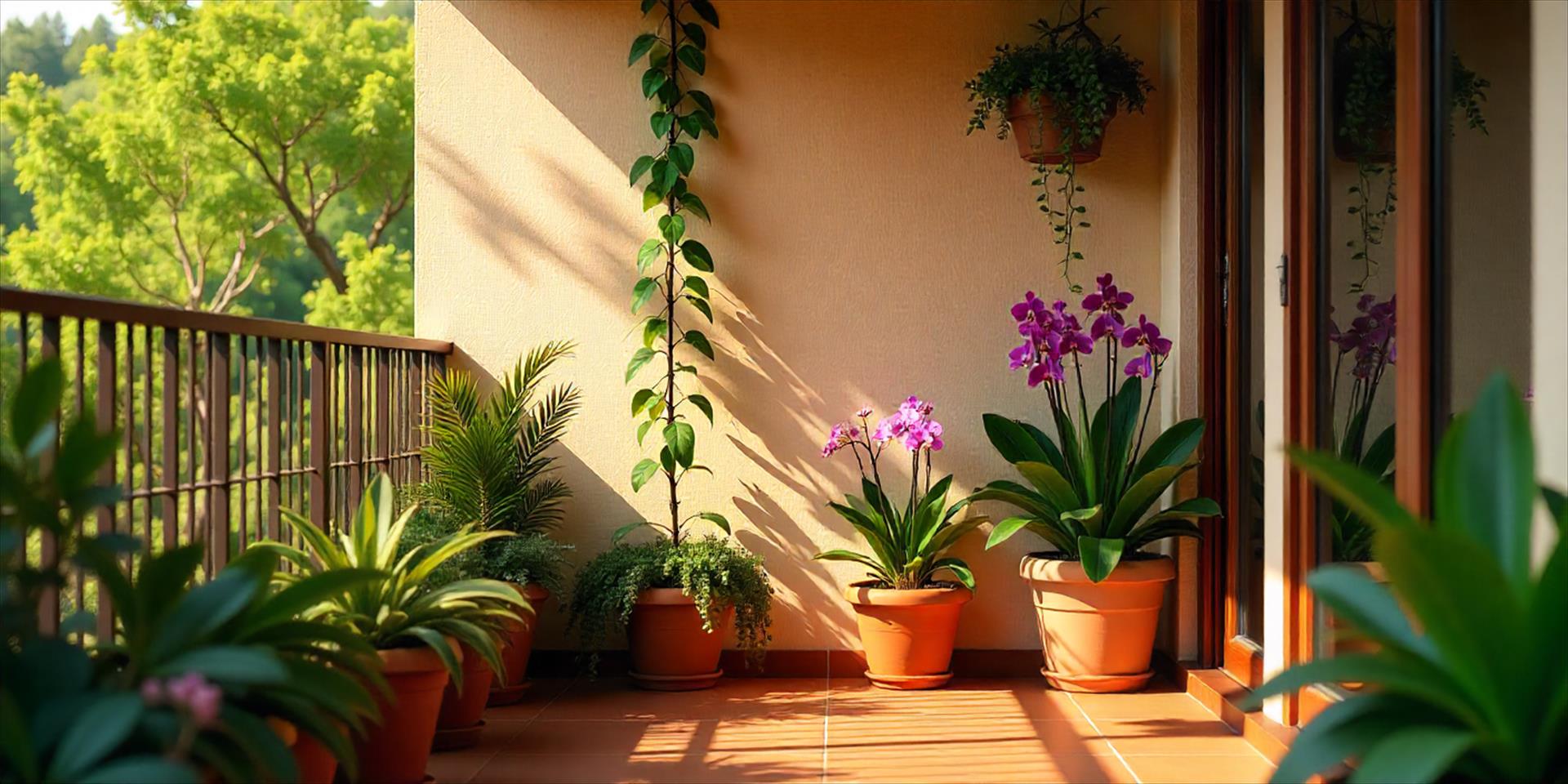 Balcony Garden In Spring