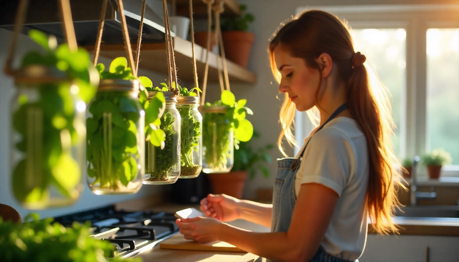 How to Make a Hanging Herb Garden for Your Kitchen or Balcony