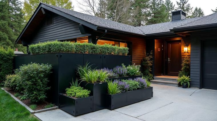 Modern Front Yard Makeover: Stylish Wall Garden Designs for Urban Homes